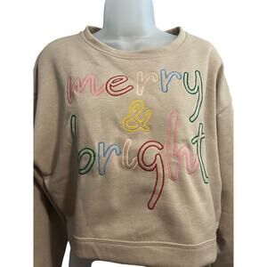 Inspired Culture Merry & Bright Sweatshirt NWT